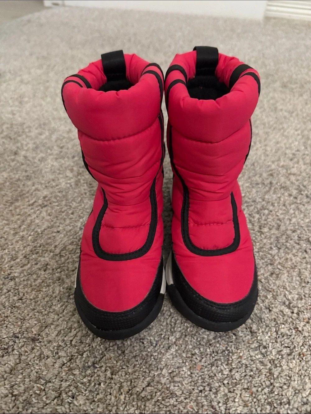Sorel girls Whitney II Puffy Mid bright pink/black winter waterproof boots 11